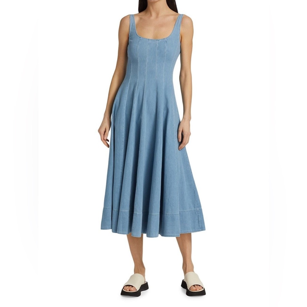 ✨NEW✨STAUD Wells dress - light wash denim